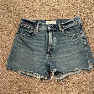 Abercrombie & Fitch Blue Jean Shorts Distressed